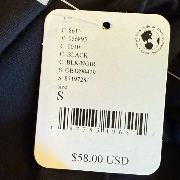 Free People Movement Women’s V Neck Over Sized Black Tee Size S - Picture 13 of 13